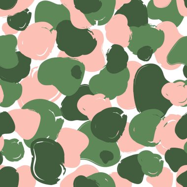 Pembe ve yeşil elementlerin biçimlendirilmiş kusursuz askeri modeli. El çizimi vektör çizimi