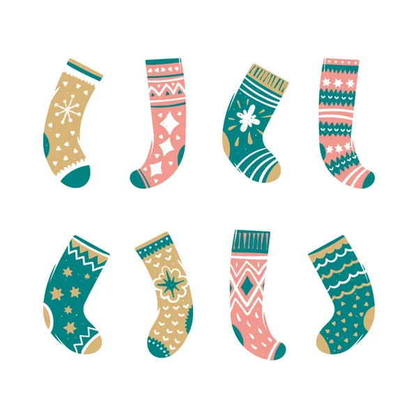Christmas socks collection — Stock Vector © tikir1 #6535100