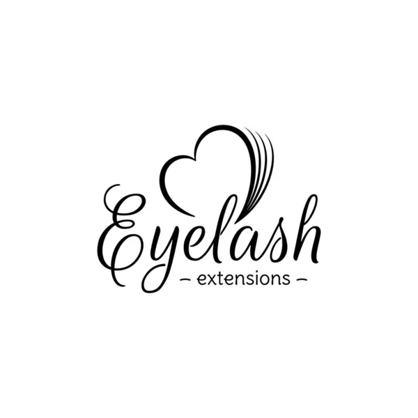 Eyelash extension logo. Vector illustration in a modern style — Stock Vector