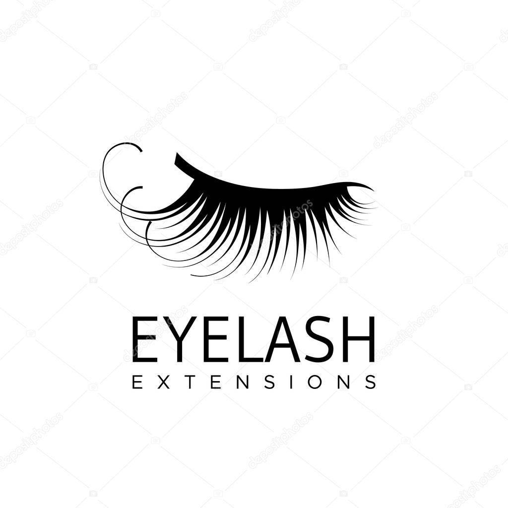 Eyelash extension logo. Vector illustration in a modern style