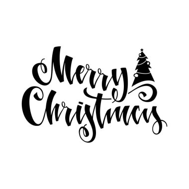 Mutlu Noeller vektör mesajı, el yazısıyla yazılmış mektuplar. Bayram Kutlama Kartı için yaratıcı tipografi.