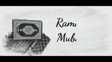 Kur 'an arkaplan ve halılı Ramazan tebrik kartları