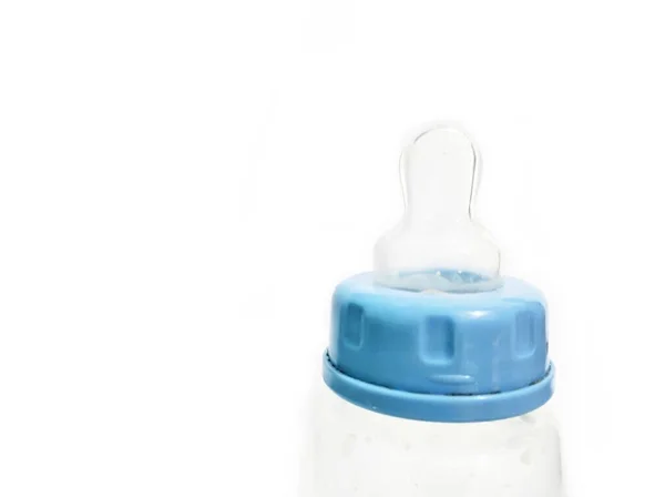 Baby Fles Geïsoleerd Witte Achtergrond — Stockfoto