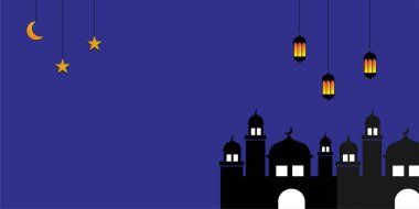 Ramazan tebrik kartları. Kurban Bayramı tebrik kartları vektör illüstrasyonu. İslami şablon