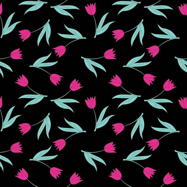 Fond Motif Floral Sans Couture — Image vectorielle