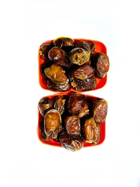 Dates Fruits Kurma Isolated White Background — Stock Photo, Image