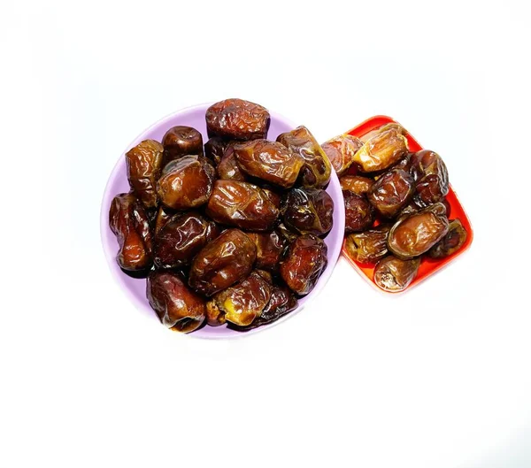 Dates Fruits Kurma Isolated White Background — Stock Photo, Image