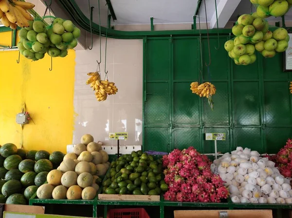 Frutas Ecológicas Frescas Mercado — Foto de Stock