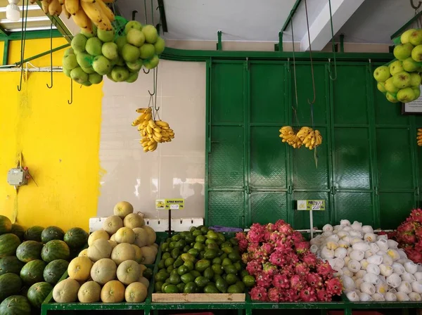 Frutas Ecológicas Frescas Mercado —  Fotos de Stock