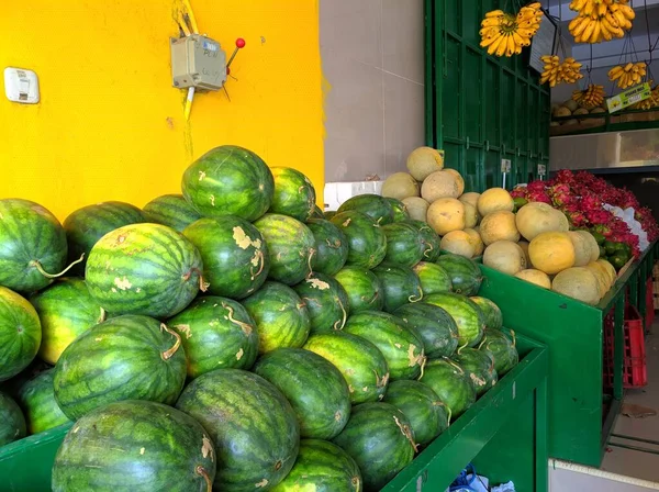 Frutas Ecológicas Frescas Mercado —  Fotos de Stock