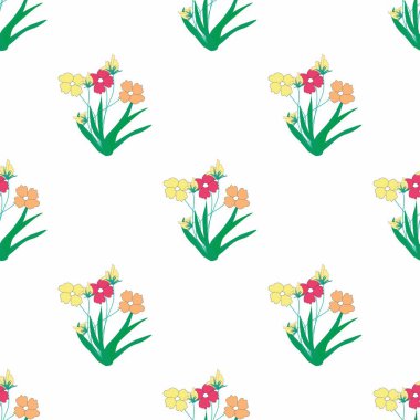 Örtüler, masa örtüleri, battaniye, gömlekler, elbiseler, posterler, kağıtlar için kusursuz çiçek deseni basılabilir.