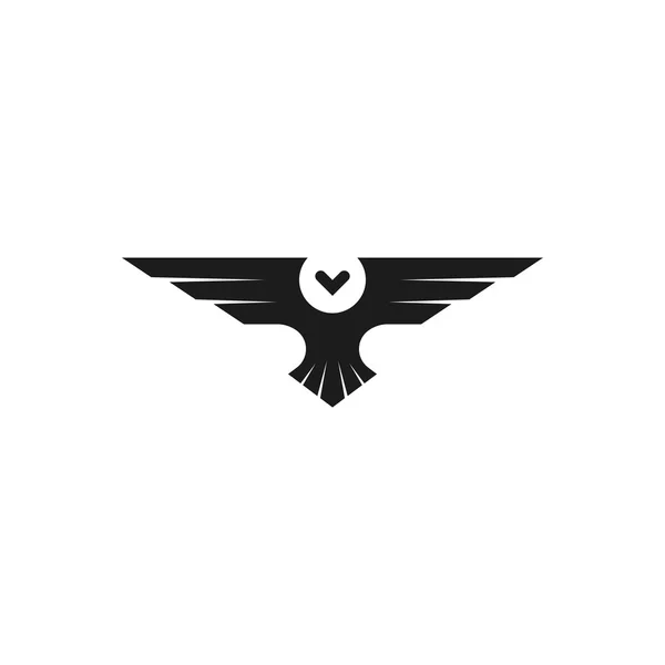 Icono de silueta de ave búho — Vector de stock