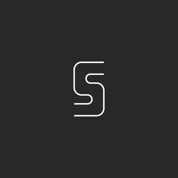 Letter S logo mockup — Stock Vector