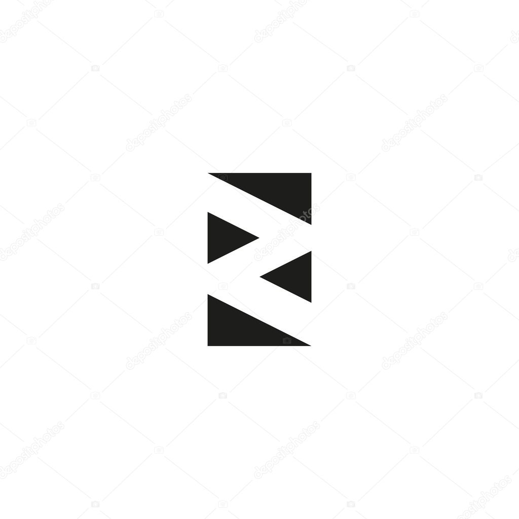 Letter Z logo black and white logo 