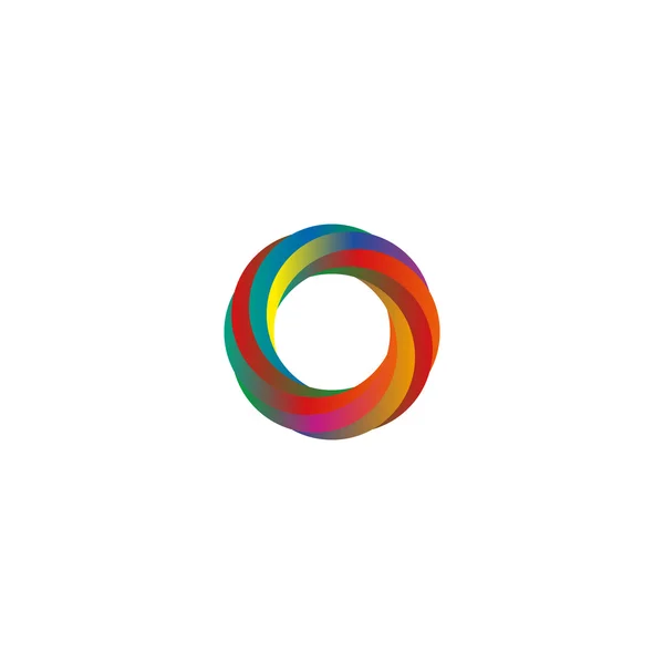 Logotipo círculo segmentos de color abstracto — Vector de stock