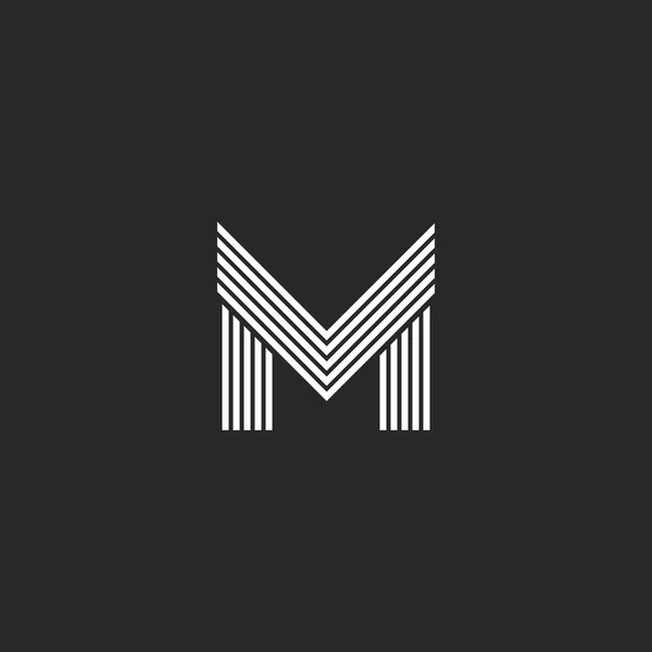 Logo van de letter m — Stockvector