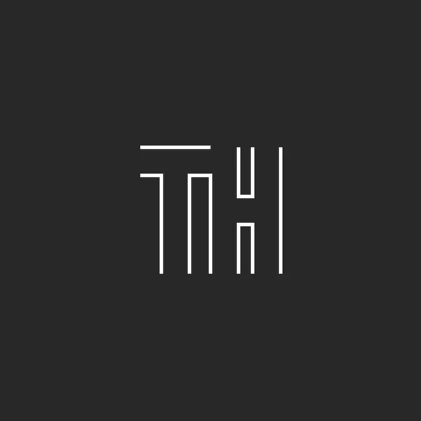 Harflerin Th logo — Stok Vektör