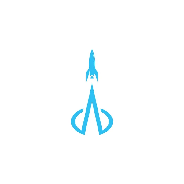 Rocket modern logo — Stock Vector