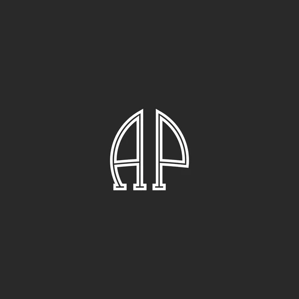 Logotipo único AP letras —  Vetores de Stock