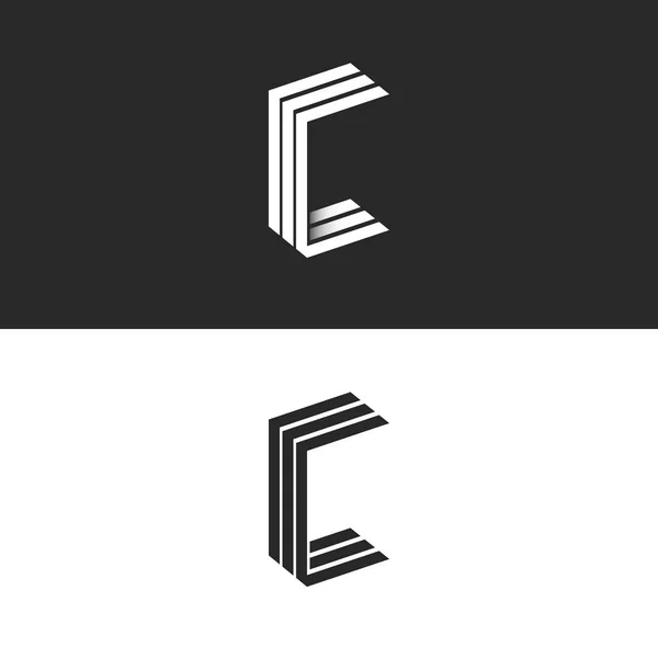 Logotipo da letra 3D C — Vetor de Stock