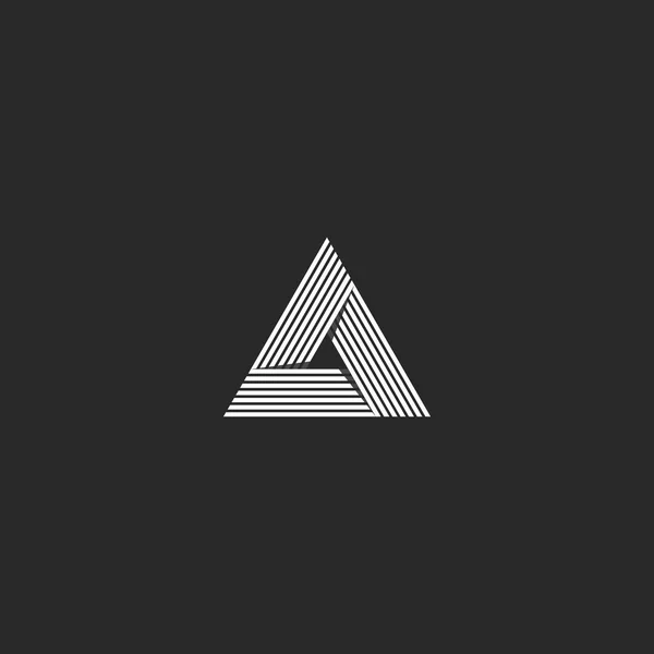 Logo initial pour les entreprises sous forme de triangle — Image vectorielle