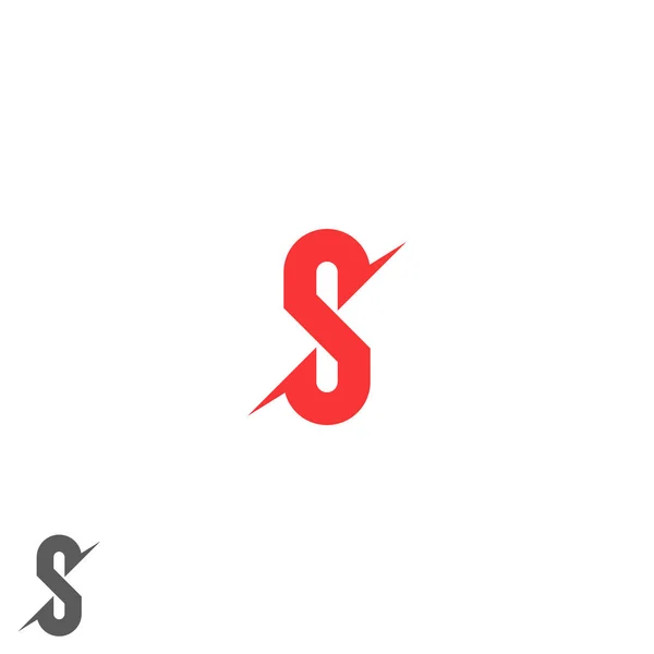 Κόκκινο αρχικό λογότυπο για την επιχείρηση — Διανυσματικό Αρχείο