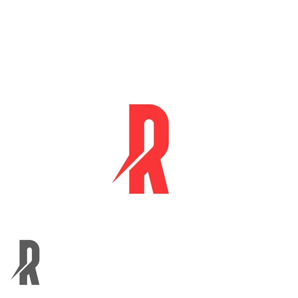 Logotipo inicial rojo para las empresas — Vector de stock