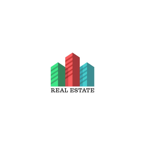 Real estate logo maketa — Stockový vektor