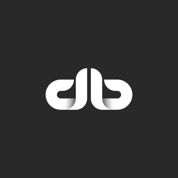 Logotipo db letras monograma — Vetor de Stock