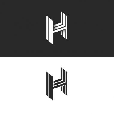 izometrik harfleri H logolar