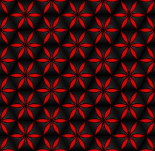 Květinový vzor bezešvé červená — Stockový vektor