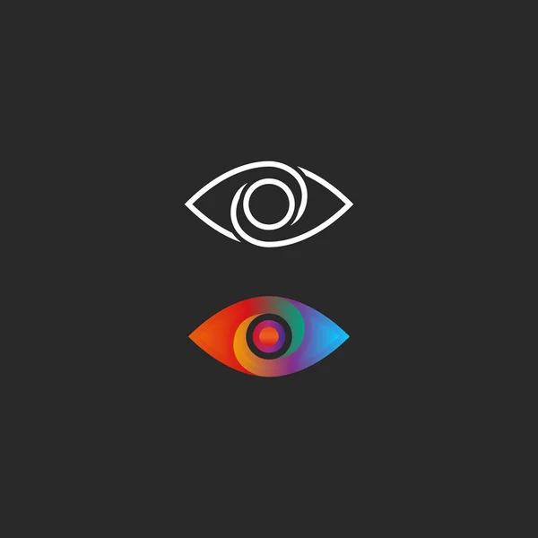 Gradient logo pour les yeux et style linéaire — Image vectorielle