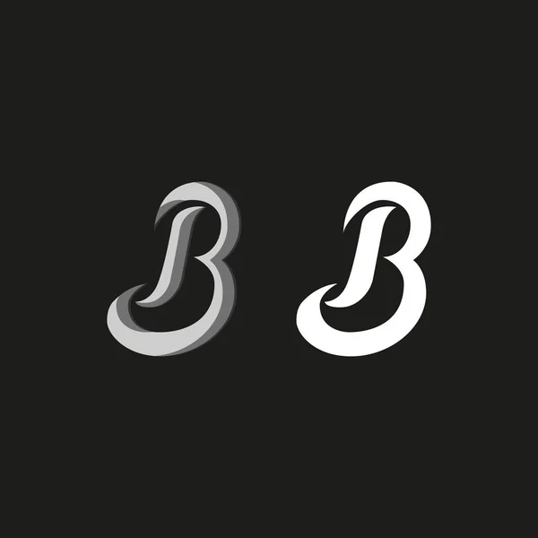 Logo letra mayúscula B — Vector de stock