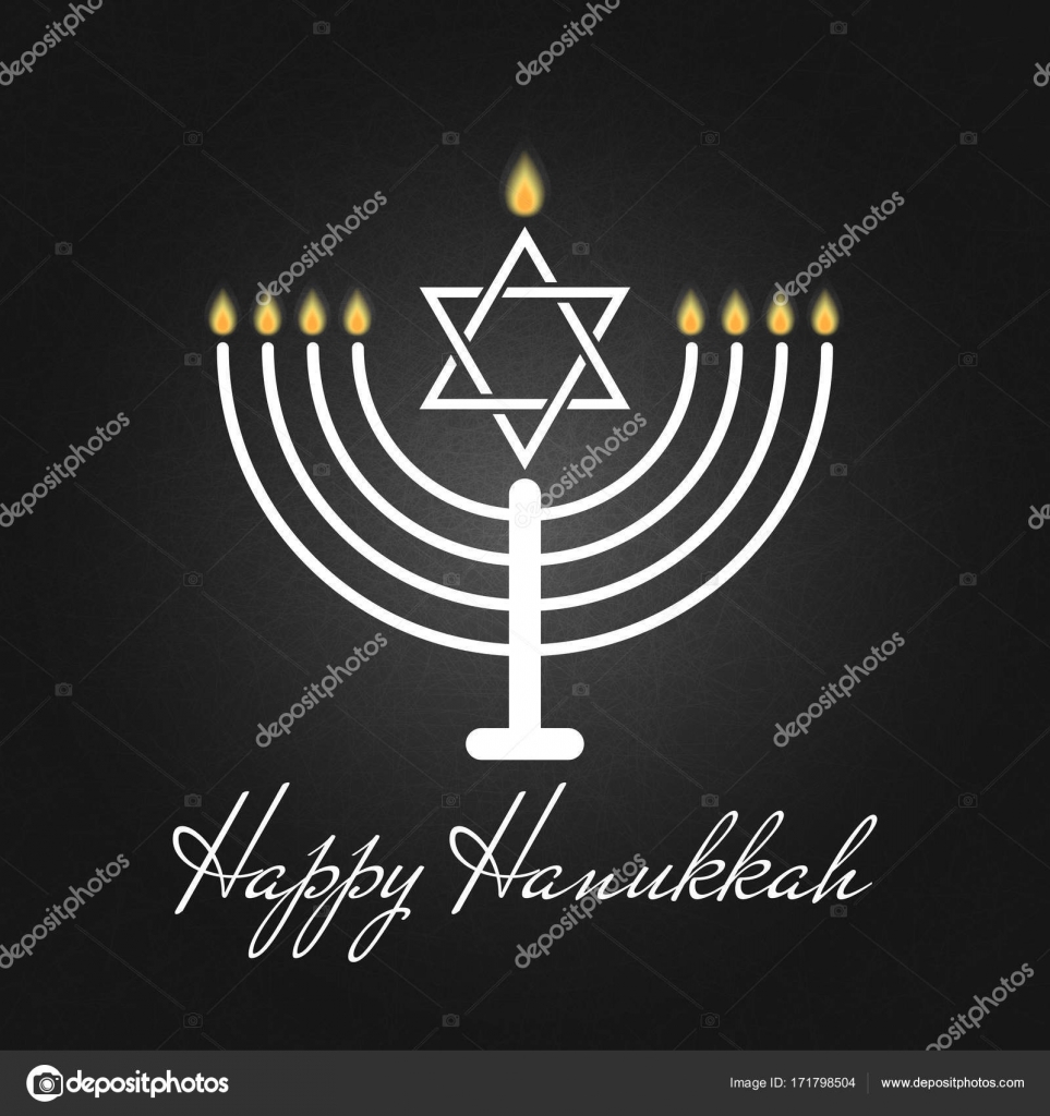 Feliz Janucá es una fiesta judía cartel tradicional o tarjeta de  felicitación la rededicación del Templo, image size:963x1024
