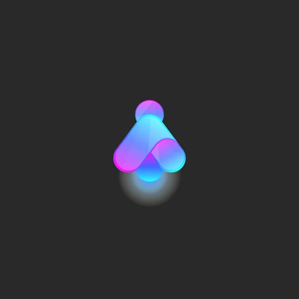 Firefly logo lumineux style dégradé, lueur fée ver luisant, mouche nuit bug simple coupe logotype maquette — Image vectorielle