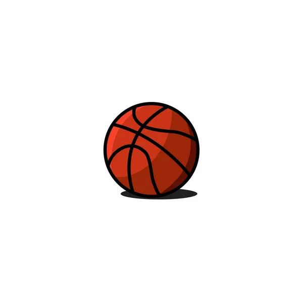 Icono de pelota de baloncesto, objeto de equipo de juegos deportivos — Archivo Imágenes Vectoriales