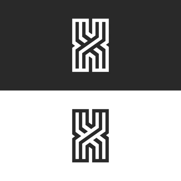 Monograma logotipo letra X identidade inicial, definir emblema marca antiga para cartão de visita — Vetor de Stock