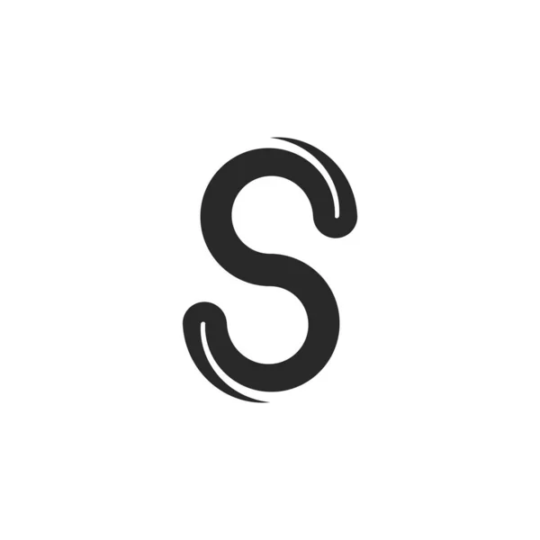 Monogram Logo Letter Initial Smooth Curve Minimal Typography Design Mark — Stock Vector