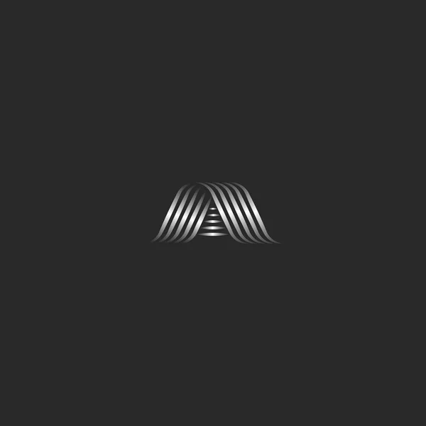 Harf Logo Monogramı Üst Üste Binen Ince Çizgi Şekilli Betik — Stok Vektör