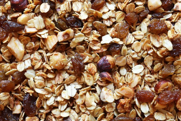 Photography Just Baked Granola Food Background — Stock Photo, Image