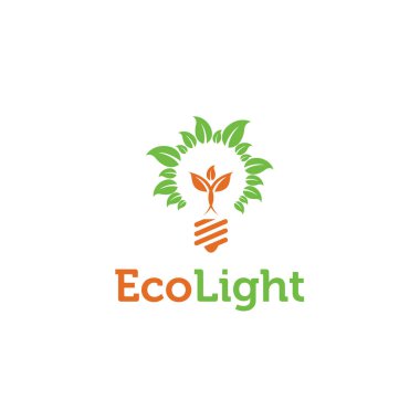 Eko ışık logo tasarım şablonu