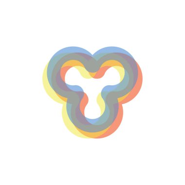 İlk T logosu tasarım şablonu benzersiz renkli