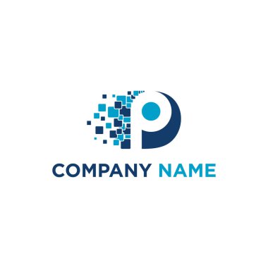 Teknoloji & bilgisayar için başlangıç Dp logo tasarım şablonu