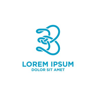 Monoline ilk B logosu tasarım vektörü benzersiz modern lüks...