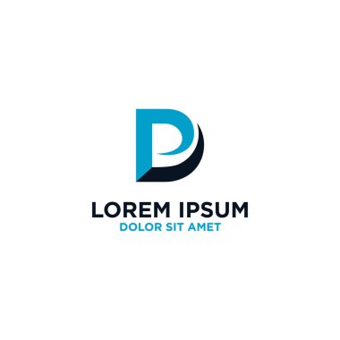 İlk harf Dp logo tasarım vektörü benzersiz modern