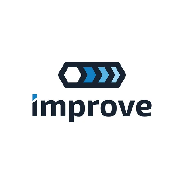 Improve logo design template modern — Stock Vector