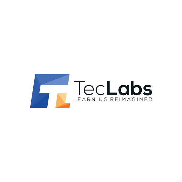 Tec labs Initial Tl logotyp design modern för teknik — Stock vektor