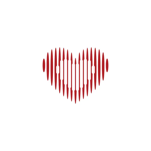 Love For Love Logo Design Vettoriali Linea Art — Vettoriale Stock