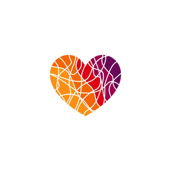 Vettori di design logo amore moderno colorato V.2 — Vettoriale Stock