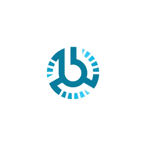 Kombination aus Anfangsbuchstaben b und dem Laden von Logo-Designvektoren — Stockvektor